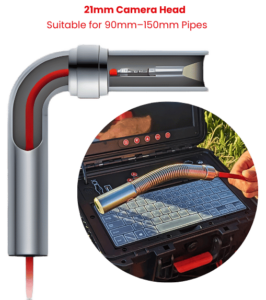 21mm Camera Head for 90mm–150mm Pipes