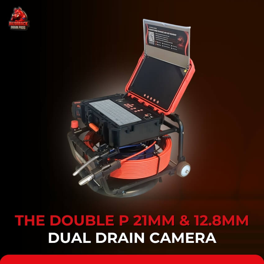 The Double P 21mm and 12.8mm Dual Drain Camera for 25–150mm Pipes