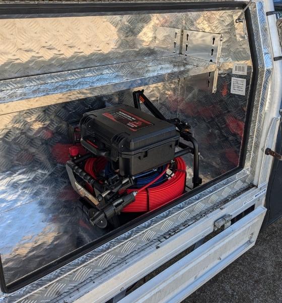 Razorback Drain Camera Inside the UTE Tool Box