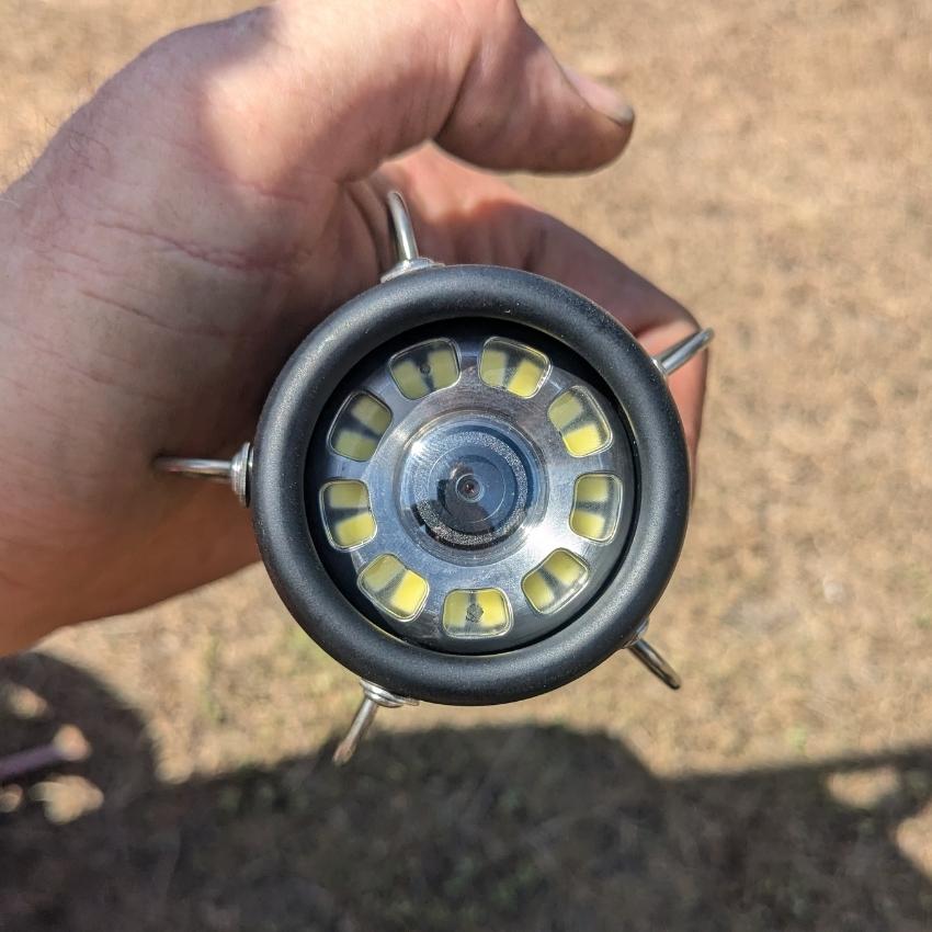 Front View of Razorback Big Unit 39mm Drain Camera Head