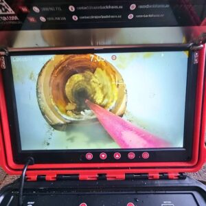 A blockage was identified by the Razorback drain cameras