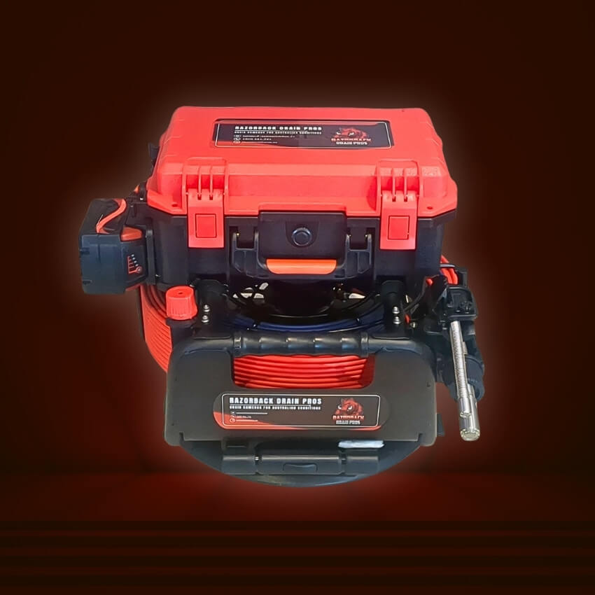 Double P drain camera machine front view